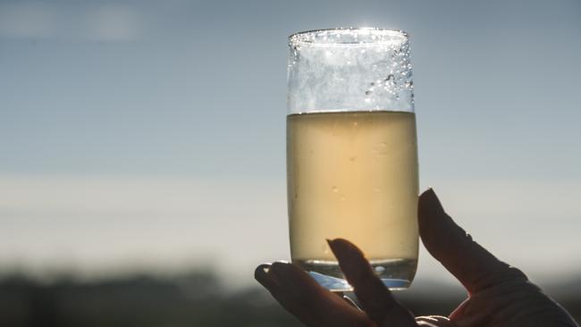 Water from Oakey in Queensland, where land was contaminated after firefighting foam training at the nearby army aviation centre leeched dangerous chemicals PFOS and PFOA into the ground. Picture: David Martinelli