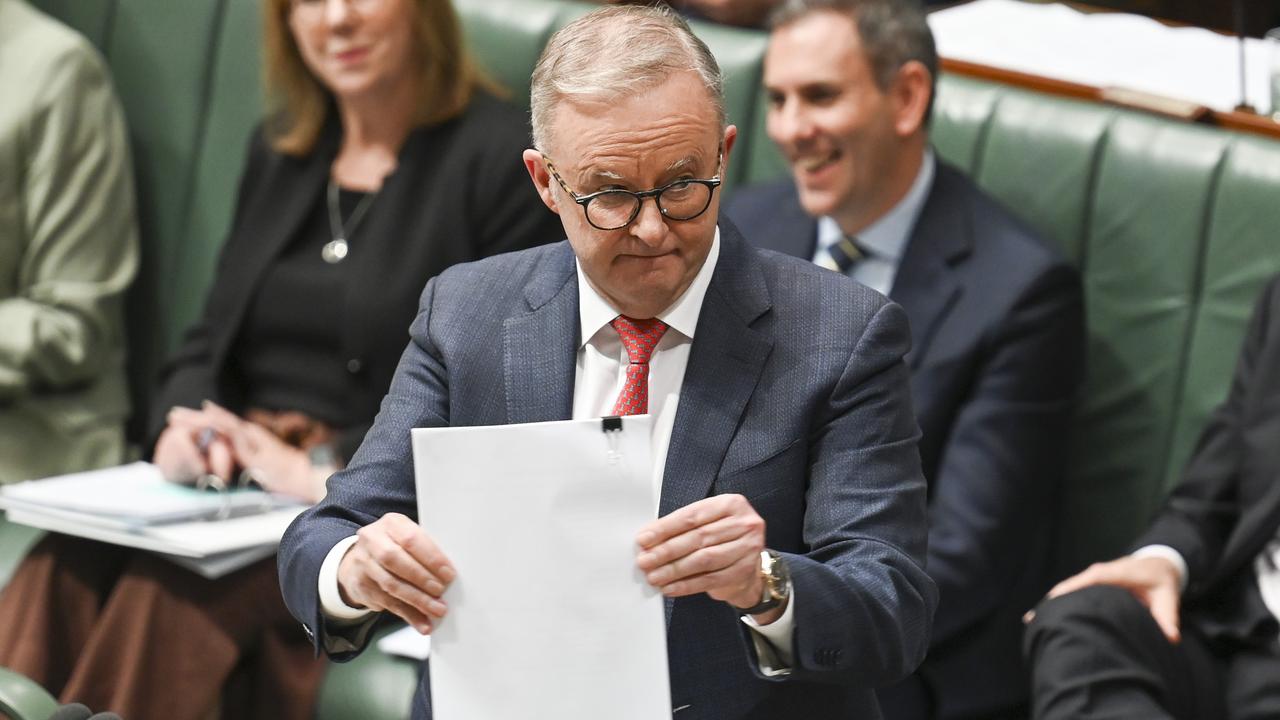 Prime Minister Anthony Albanese during Question Time at Parliament House. Picture: NewsWire / Martin Ollman