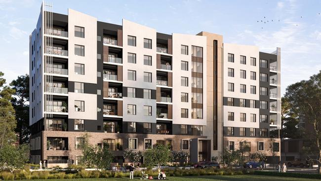 Artist's impression of Banksia apartments at Cedar Woods’ Glenside development. Designed by Hames Sharley. The median price for a home in Glenside rose by 135 per cent over the past five years.