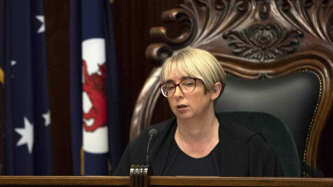 Question time in the Tasmanian Parliament, speaker Michelle O'Byrne. Picture: Chris Kidd