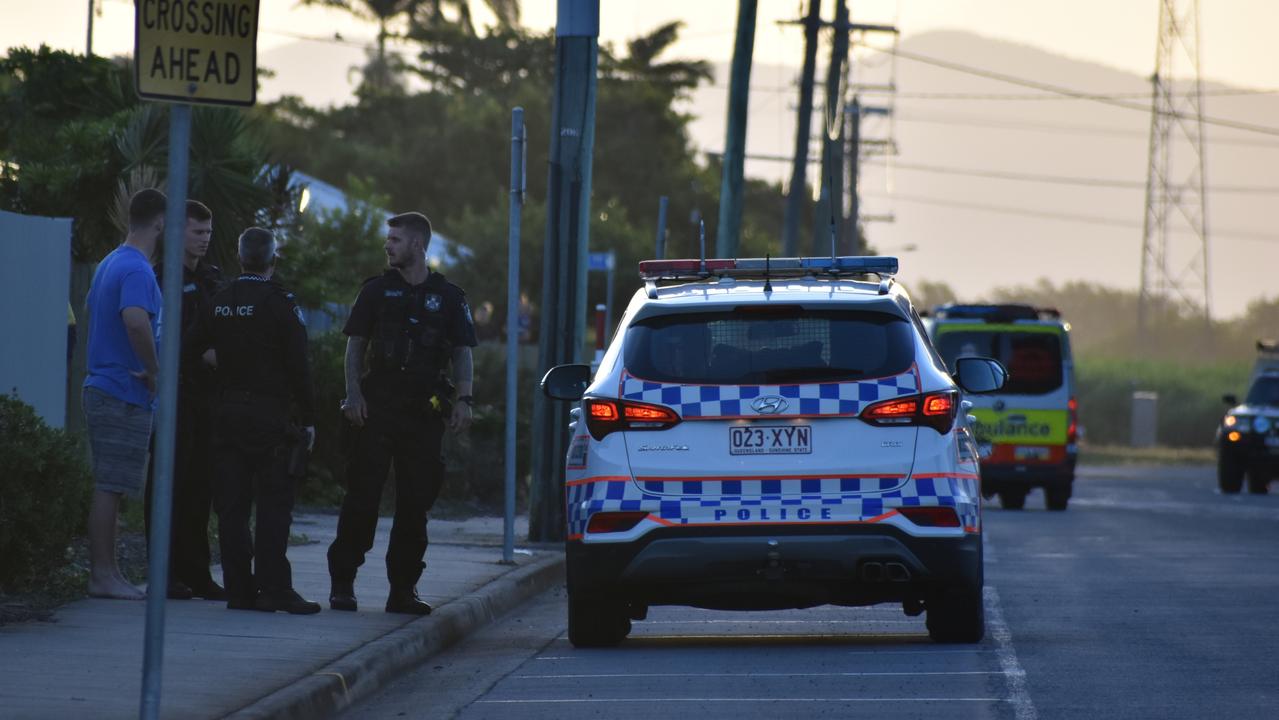 Police interviewed witnesses outside Proserpine State High School following an arrest this afternoon.