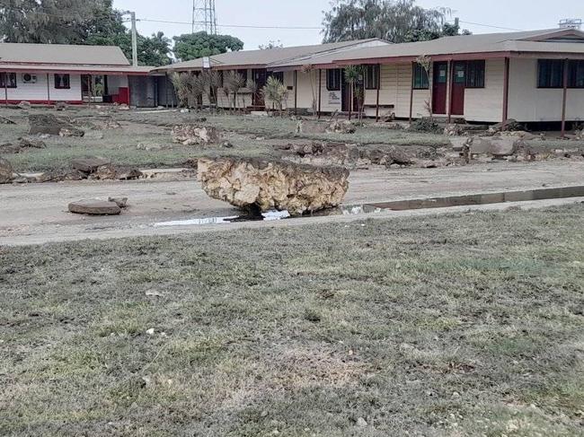 Images show some of the devastation in Tonga after the Pacific Island nation was struck by a tsunami caused by the eruption of an underwater volcano. Picture: Facebook