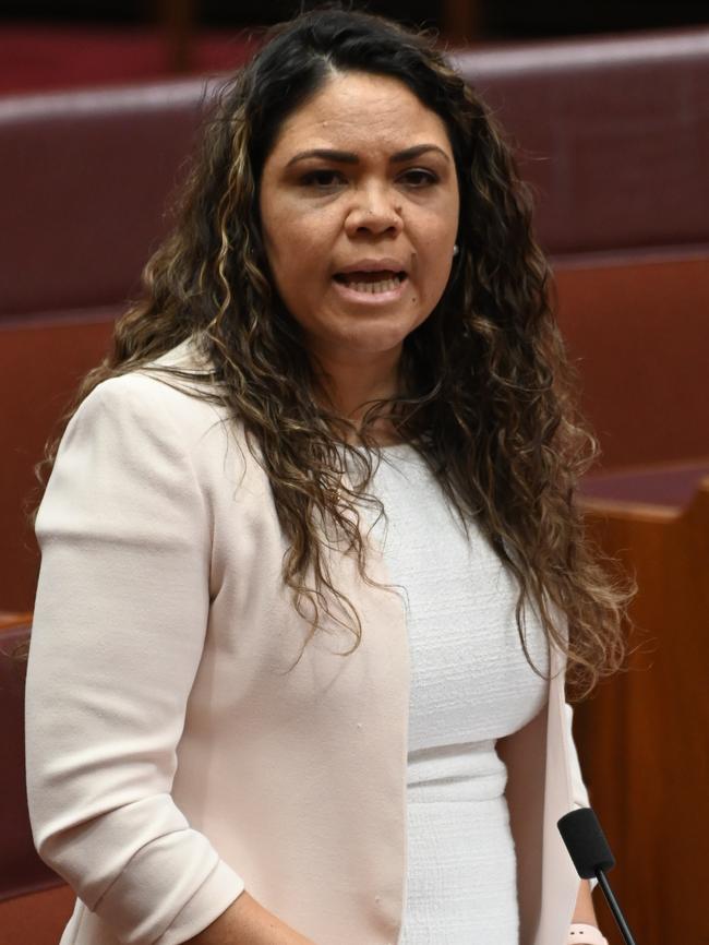 Senator Jacinta Nampijinpa Price in her maiden speech to parliament warned of an impending disaster over the Northern Territory’s alcohol laws. Picture: NCA NewsWire / Martin Ollman