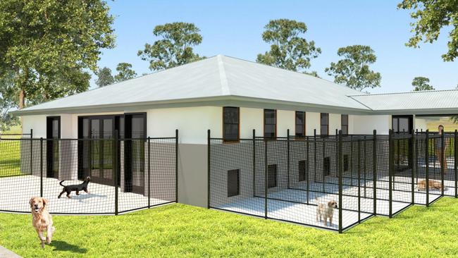 Artist impressions of a 60-dog breeding facility in Bathurst.