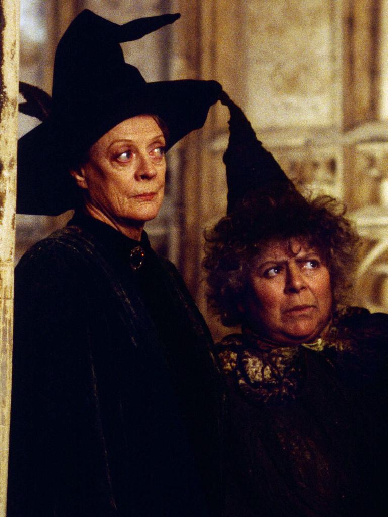 Maggie Smith with Miriam in Harry Potter.