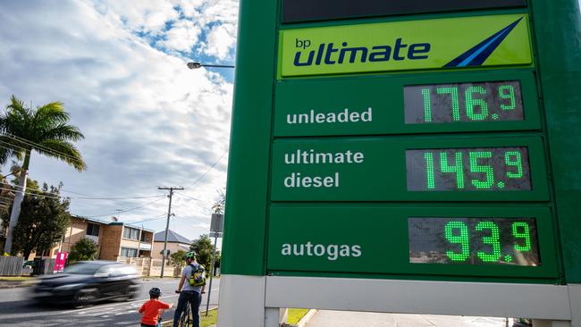 A service station in Stones Corner, Brisbane. Picture: NCA NewsWire / Dan Peled