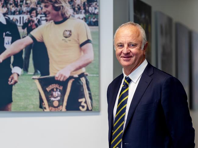 Socceroos coach Graham Arnold photographed today at FFA headquarters just prior the press conference. Thursday August 9 (AAP Image/Monique Harmer)