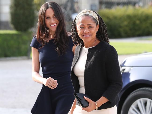 Meghan Markle (left) with her mother Doria Ragland. Reports suggest that ‘Megxit’ has something to do with Meghan wanting to spend more time with her mum. Picture: AFP