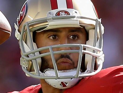 SANTA CLARA, CA - OCTOBER 05: Colin Kaepernick #7 of the San Francisco 49ers throws the ball against the Kansas City Chiefs at Levi's Stadium on October 5, 2014 in Santa Clara, California. Ezra Shaw/Getty Images/AFP == FOR NEWSPAPERS, INTERNET, TELCOS & TELEVISION USE ONLY ==