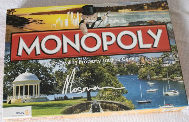 <b>Mosman Monopoly: </b>This is a Monopoly board exclusively filled with Mosman locations. I couldn’t love it more. I also can’t understand why people think we are all wankers.adio Host Matt Degroot. At home in Mosman, Sydney. Picture's Darren Leigh Roberts