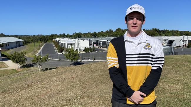 Josh Byrne, 17, was displaced from his Coraki home by the 2022 floods and lives in the Wollongbar pod village for the time being. He hopes leases will be extended to help families find homes outside the village in a state housing crisis. Picture: Savannah Pocock/NewsLocal