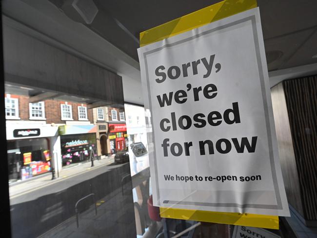 Closed for business ... coronavirus lockdown measures have crippled businesses. Picture: AFP