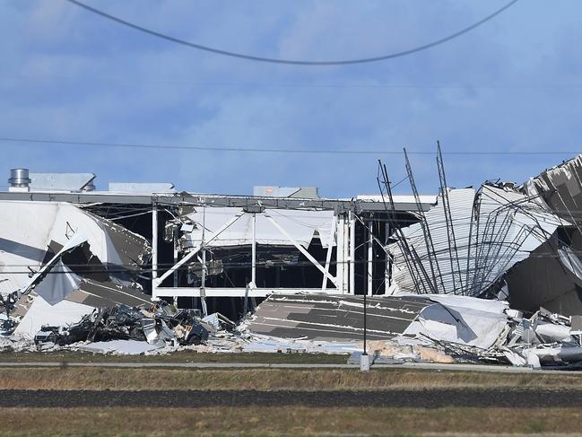 The Amazon Distribution Centre in Edwardsville, Illinois after it collapsed. Picture: Getty Images