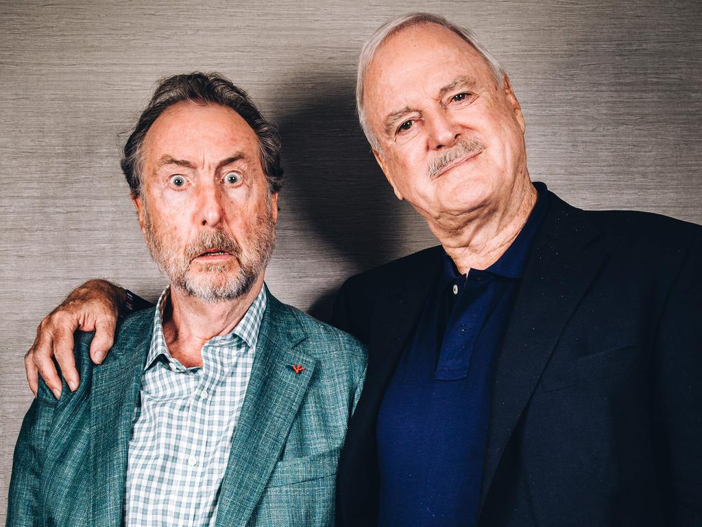 British comedians John Cleese and Eric Idle are in Sydney for a stand up show. Pictured at the Four Seasons Hotel Sydney. Picture: Jonathan Ng