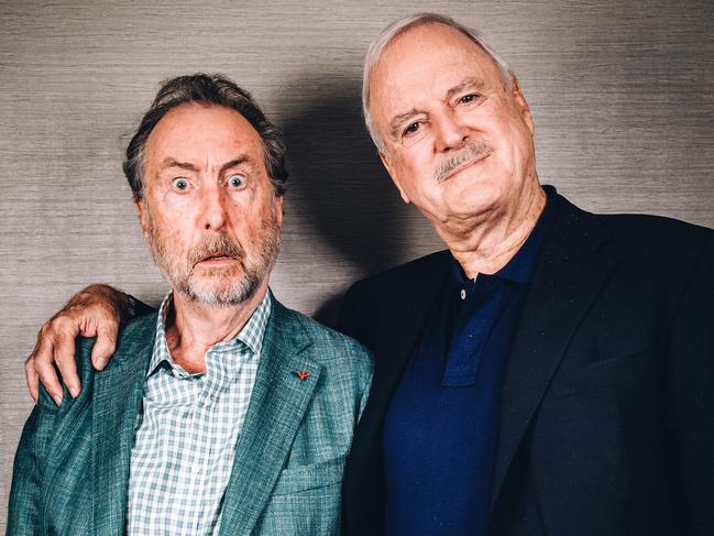 British comedians John Cleese and Eric Idle are in Sydney for a stand up show. Pictured at the Four Seasons Hotel Sydney. Picture: Jonathan Ng
