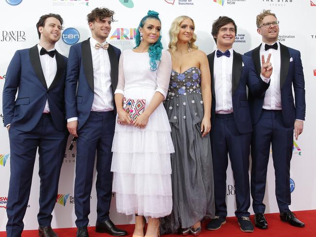 Members of the band Sheppard — and no that’s not Katy Perry in the middle there!