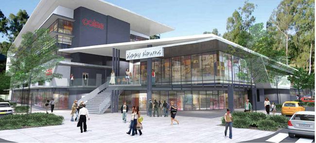 APPROVED: An artist’s impression of the shopping centre at Sippy Downs.