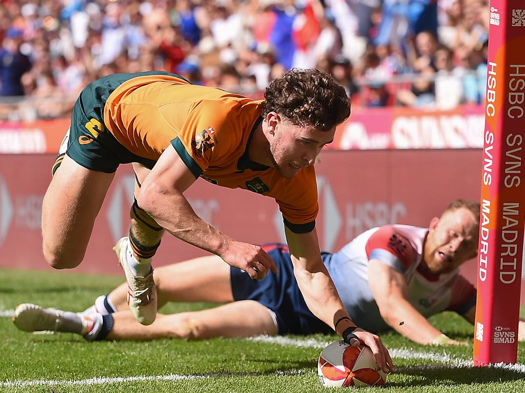 Ben Dowling and the Australian rugby sevens team will be underdogs for gold at Paris, but they won’t have to look far for inspiration. Picture: Denis Doyle/Getty Images