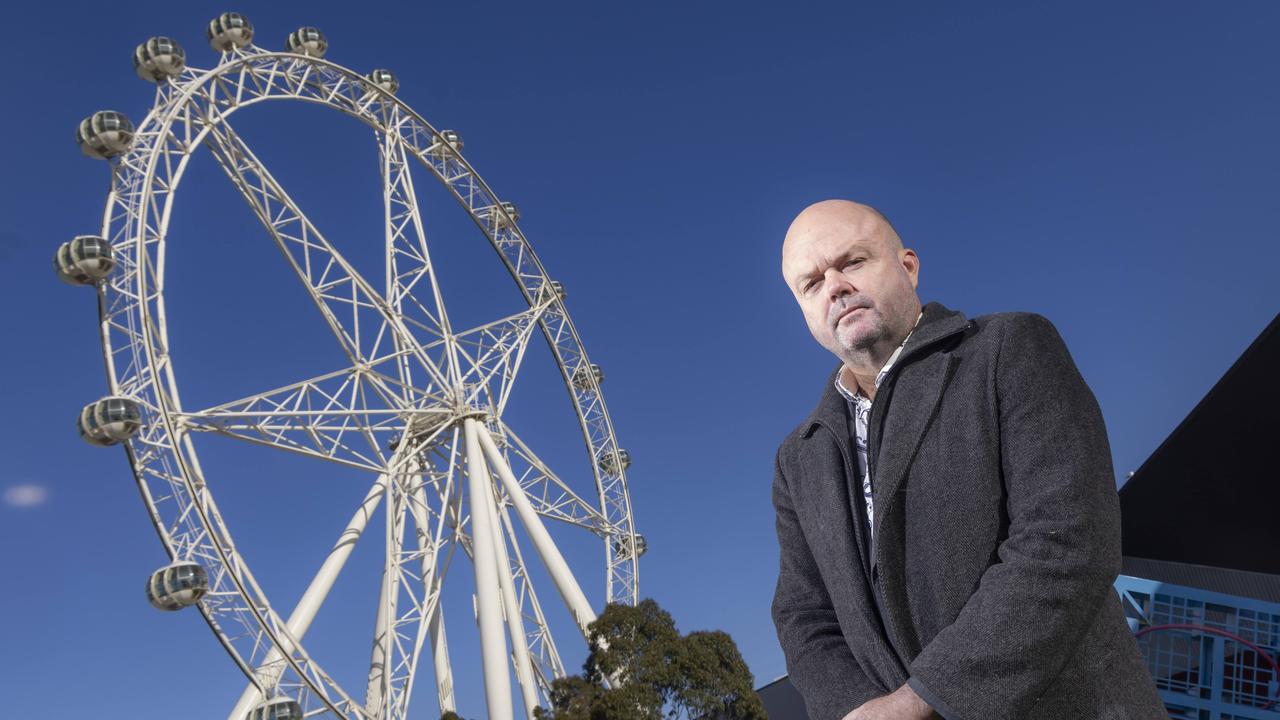 Docklands Chamber of Commerce chief executive officer Shane Wylie says the wheel’s status is preventing the precinct from revival. Picture: Wayne Taylor