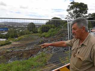 Ken Allport at the excavation of the landslip and reformation of the embankment along Beardow Street where historic industrial waste including coke and slag like materials, as well as bonded asbestos, was encountered. Picture: Marc Stapelberg