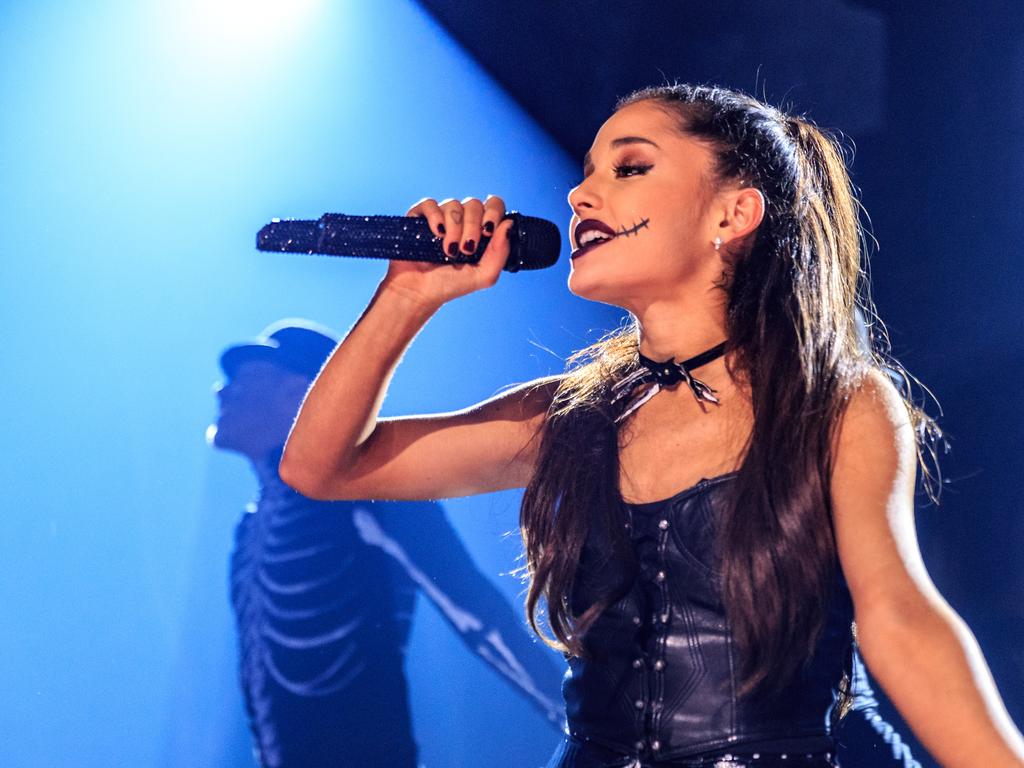 Ariana Grande performs during IHeartMedia presents Ariana Grande World Premiere Event on the Honda Stage at iHeartRadio Theater on October 30, 2015 in Burbank, California. Picture: Getty Images