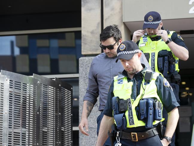 Jade Douglas Bingley leaves the Hobart Magistrates Court. Photo: Chris Kidd