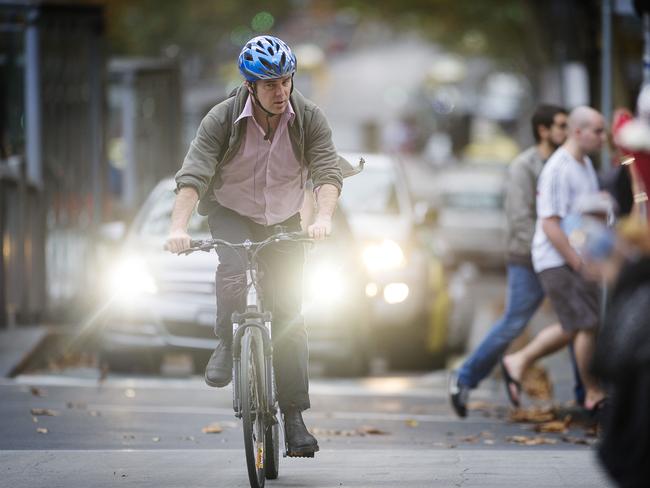 This cyclist is using the road and looks to be doing all the right things too.