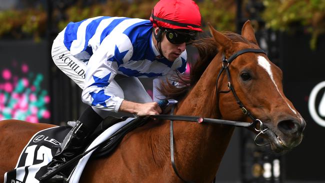 Redkirk Warrior has an excellent record down the straight at Flemington. Picture: Getty Images