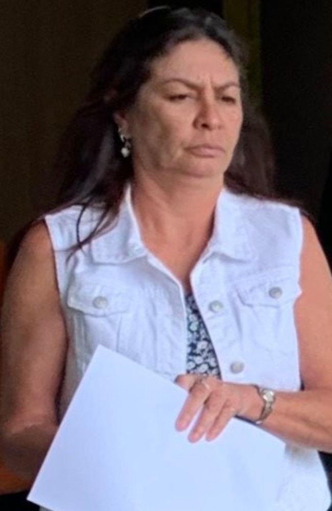 Sharon Marie Browne leaving Caloundra Magistrates Court.