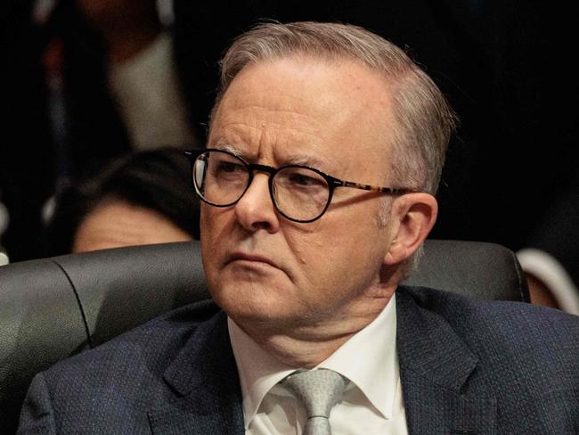 Australia's Prime Minister Anthony Albanese attends the 18th East Asia Summit as part of the 43rd Association of Southeast Asian Nations (ASEAN) Summit in Jakarta on September 7, 2023. (Photo by Yasuyoshi CHIBA / POOL / AFP)