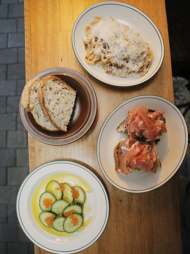 Some of the nibbles on offer at Hobart's new wine bar, Sonny. Picture: PATRICK GEE