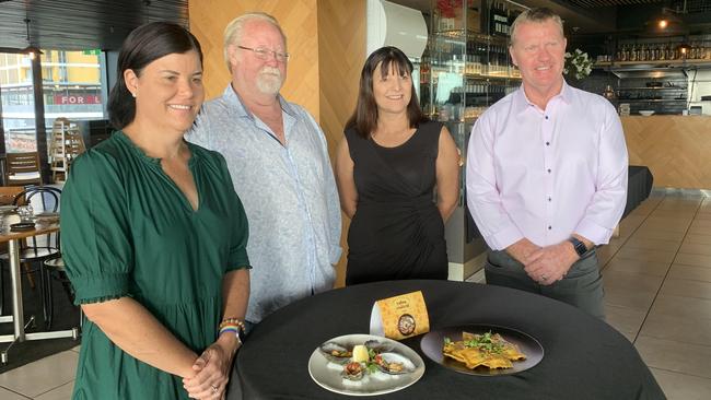 LR: Natasha Fyles, Jason Chow, Pina Sommerville, and Paul Kirby are ready to taste-test this year’s food tour. Picture: Sierra Haigh