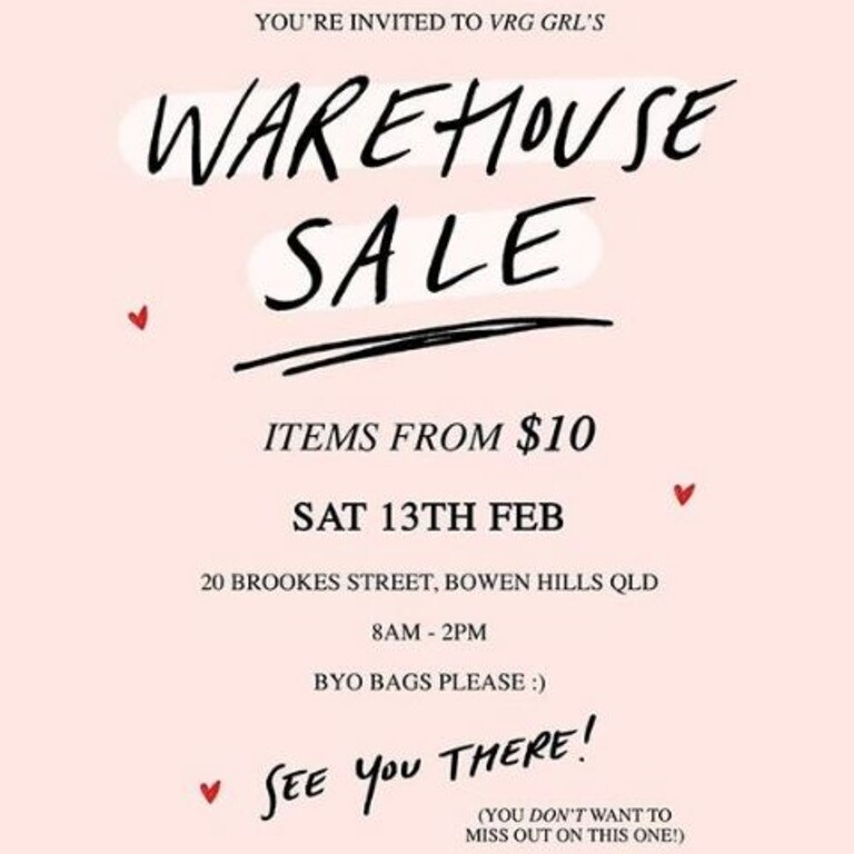 Verge Girl warehouse sale Bowen Hills: Mystery behind line of 200 women ...