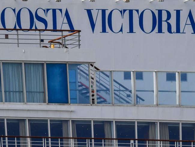 Costa Victoria after it docked at the port of Civitavecchia, some 70 kms northwest of Rome. Picture: AFP