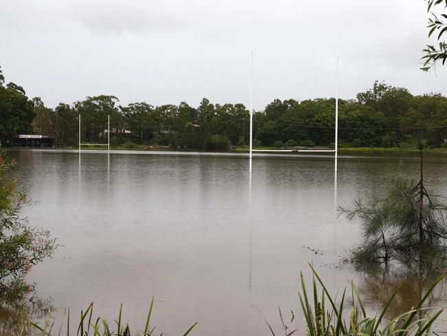 The Titans training field under water. Picture: Tertius Pickard