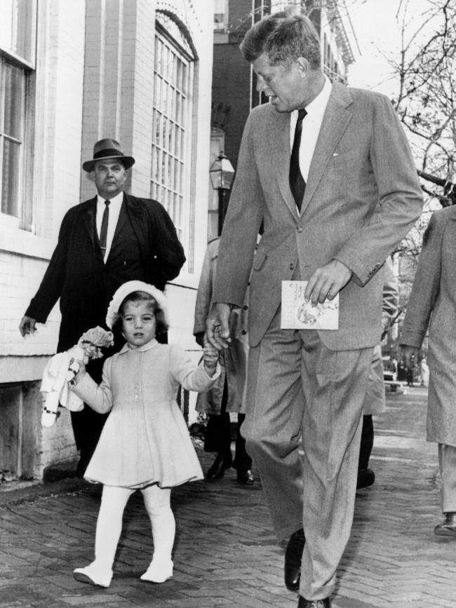 President-elect Kennedy walks with his daughter Caroline on their way to church services on her third birthday, Washington DC, November 27, 1960. Picture: Underwood Archives/Getty Images