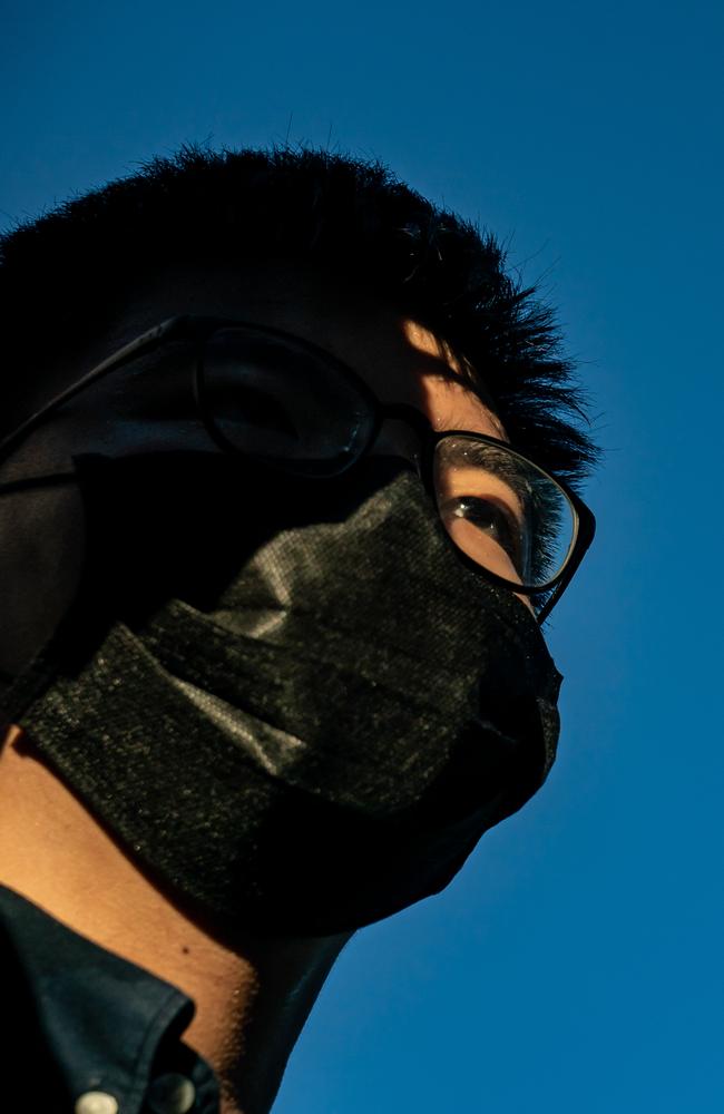 Pro-democracy activist Joshua Wong over the weekend in Hong Kong, China. Wong announced his plans to run in the opposition camp's primaries in the lead-up to Hong Kongs Legislative Council elections. Picture: Anthony Kwan