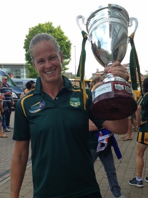 Tahnee Norris with the 2013 World Cup trophy. Picture: Supplied