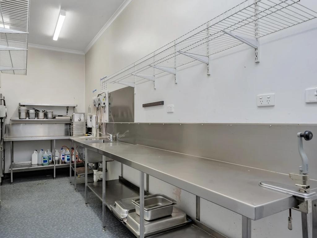 Kitchen section of the Carlyle Gardens Retirement Village restaurant and bar. Picture: RWC.