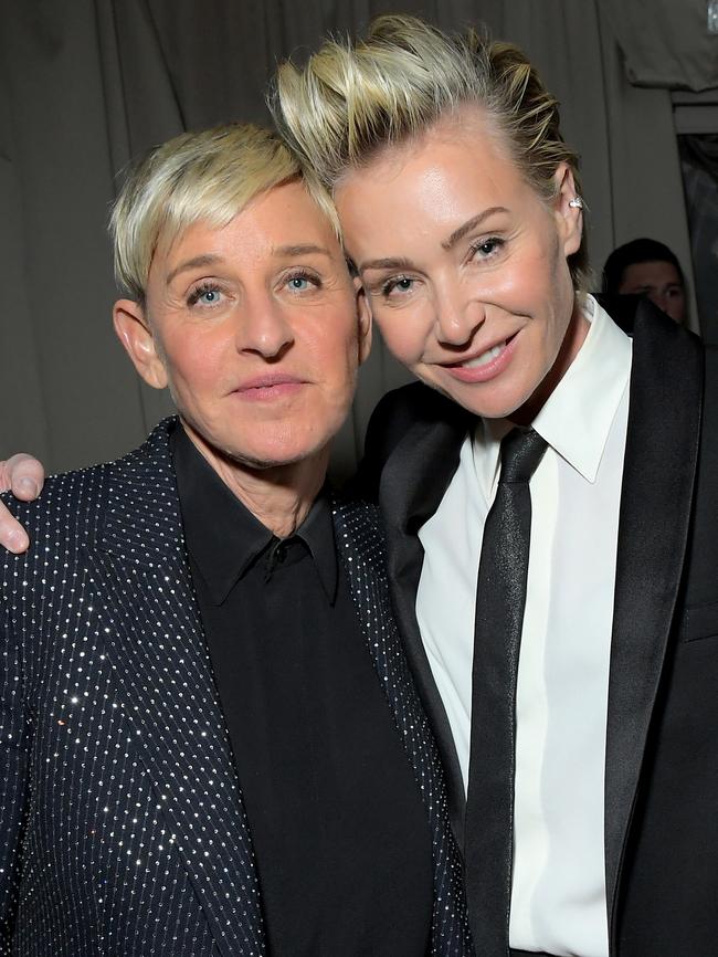 Ellen DeGeneres and Portia de Rossi in 2020. Picture: Getty