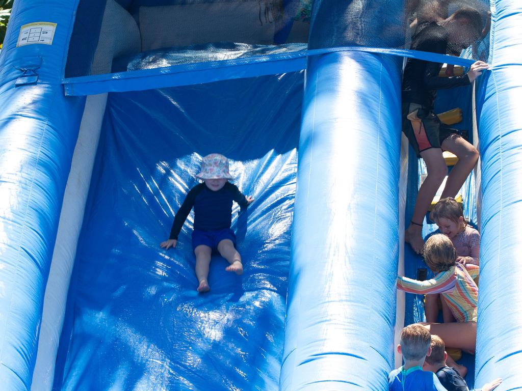 A wet and wild water slide kept the kids cool.