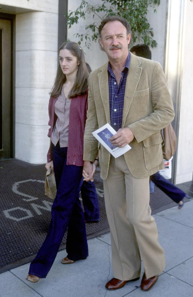 Gene Hackman and daughter Elizabeth Hackman, pictured together in 1979 at Rodeo Drive in Beverly Hills, California. Picture: Getty Images