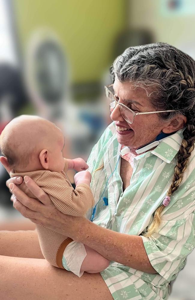 Danielle Cragg in hospital with her niece. Picture – contributed.