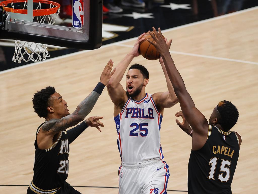 Simmons was nowhere near aggressive enough against Atlanta. (Photo by Kevin C. Cox/Getty Images)