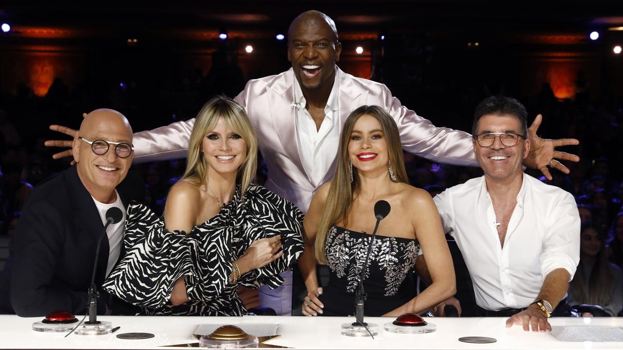 America's Got Talent: Howie Mandel, Heidi Klum, Terry Crews, Sofia Vergara, Simon Cowell. Picture: Trae Patton/NBC