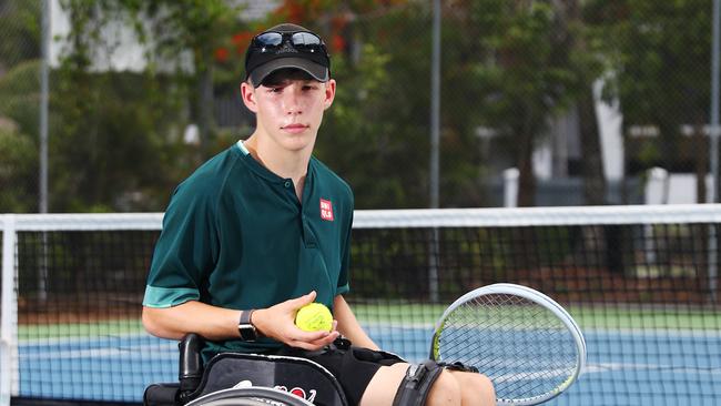 Cairns wheelchair tennis player and St Andrew's Catholic College student Ben Wenzel, has been nominated for two Queensland sporting swards. . Picture: Brendan Radke