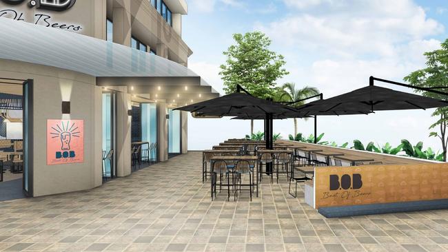 Artist impressions of outdoor seating on Orchid Ave. Picture: Supplied