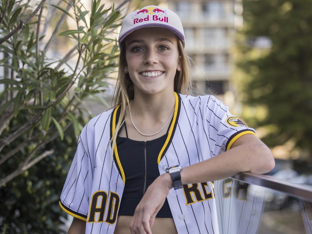 KIDS NEWS2024: Olympic skateboarder Chloe Covell, pictured in Coogee at an August fan event for Red Bull after returning from Paris. First use reserved for Kids News, Monday14 October 2024. Picture: Anna Kucera  Red Bull