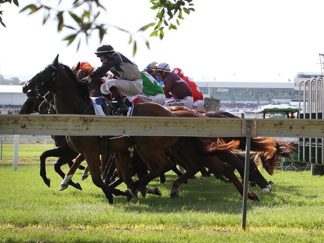 Magic Millions, 2 year old Classic race start from outside turf club Through fence  .   Picture Mike Batterham