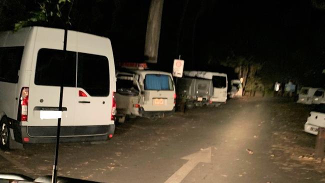 Overnight campers park up at Noosa National Park.